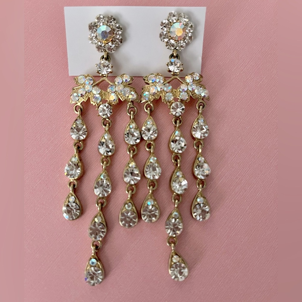 Costume Rhinestone Chandelier Earrings